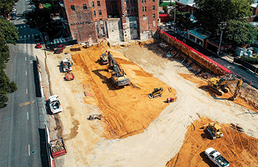 excavation project site